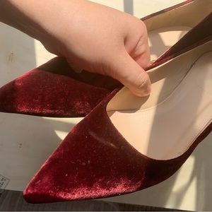 Jcrew Velvet heels NEW